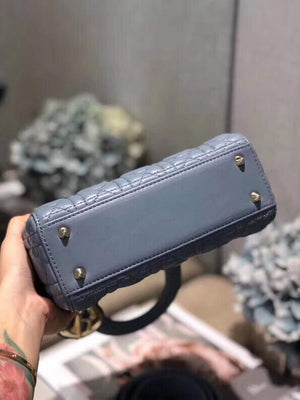 Dior Small Lady My ABCDior Bag Lambskin M0538 Blue - Default Title - View 6