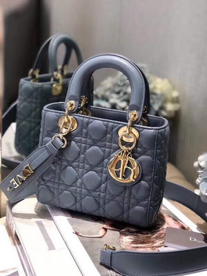 Dior Small Lady My ABCDior Bag Lambskin M0538 Blue - Default Title - View 9
