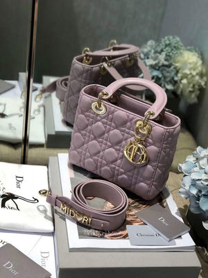 Dior Small Lady My ABCDior Bag Lambskin M0538 Light Purple - Default Title - View 2