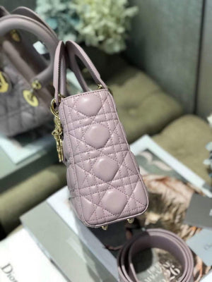 Dior Small Lady My ABCDior Bag Lambskin M0538 Light Purple - Default Title - View 3