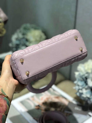 Dior Small Lady My ABCDior Bag Lambskin M0538 Light Purple - Default Title - View 4