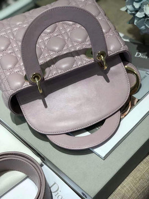 Dior Small Lady My ABCDior Bag Lambskin M0538 Light Purple - Default Title - View 6