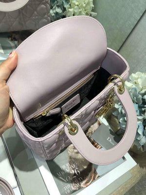 Dior Small Lady My ABCDior Bag Lambskin M0538 Light Purple - Default Title - View 7