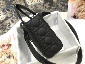 Dior Small Lady My ABCDior Bag Lambskin M0538 logo black - Default Title - View 3