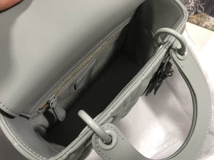 Dior Small Lady My ABCDior Bag Lambskin M0538 logo gray - Default Title - View 8