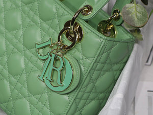 Dior Small Lady My ABCDior Bag Lambskin M0538 logo green - Default Title - View 2
