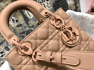 Dior Small Lady My ABCDior Bag Lambskin M0538 logo pink - Default Title - View 6