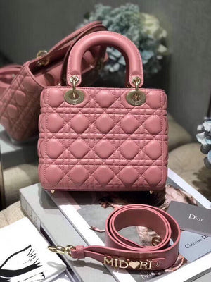 Dior Small Lady My ABCDior Bag Lambskin M0538 Pink - Default Title - View 2