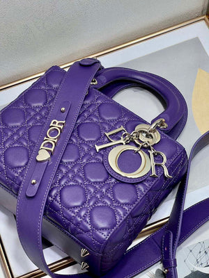 Dior M0538 Small Lady My ABCDior Bag Lambskin Purple - Default Title - View 6