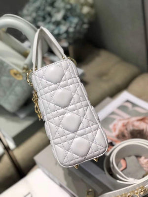 Dior Small Lady My ABCDior Bag Lambskin M0538 White - Default Title - View 5
