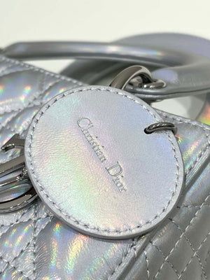 Dior M0538 Small Lady My ABCDior Bag Metallic Silver-Tone Cannage Calfskin - Default Title - View 4
