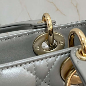 Dior M0538 Small Lady My ABCDior Bag Pearlescent gray Cannage Lambskin - Default Title - View 5