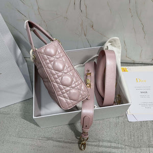 Dior M0538 Small Lady My ABCDior Bag Pearlescent Pink Cannage Lambskin - Default Title - View 6