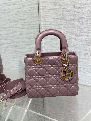 Dior M0538 Small Lady My ABCDior Bag Peony pink Cannage Lambskin - Default Title - View 1