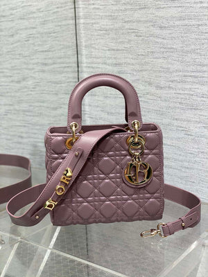 Dior M0538 Small Lady My ABCDior Bag Peony pink Cannage Lambskin - Default Title - View 2