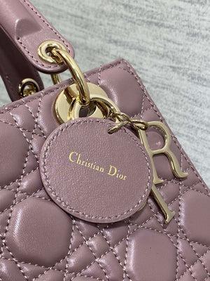 Dior M0538 Small Lady My ABCDior Bag Peony pink Cannage Lambskin - Default Title - View 4