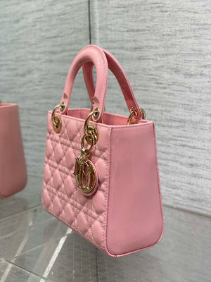 Dior M0538 Small Lady My ABCDior Bag peony Pink Patent Cannage Calfskin - Default Title - View 6