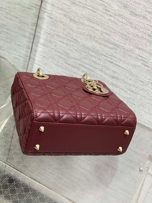 Dior M0538 Small Lady My ABCDior Bag Wine Red Cannage Lambskin - Default Title - View 7