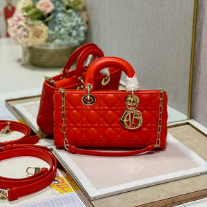 Dior M0540 Lady D-joy Bag Red Cannage Calfskin - Default Title - View 1