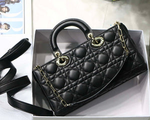 Dior M0540 Medium Lady D-Joy Bag Black Cannage Lambskin With Heart Motif - Default Title - View 4