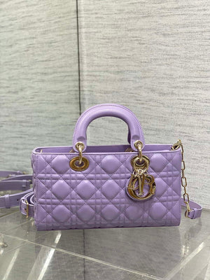 Dior M0540 Medium Lady D-Joy Bag Purple Cannage Lambskin - Default Title - View 2