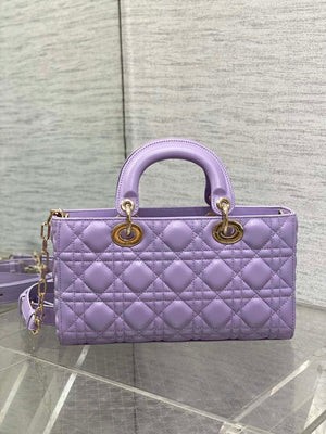 Dior M0540 Medium Lady D-Joy Bag Purple Cannage Lambskin - Default Title - View 6