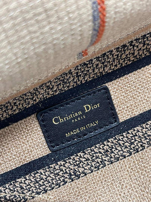 Dior M0565 Lady D-Life Medium Bag Beige Union Jute Fabric - Default Title - View 9