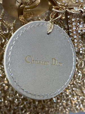 Dior M0565 Medium Lady D-Life Bag Beaded crystal pendant embroidered Gold - Default Title - View 2