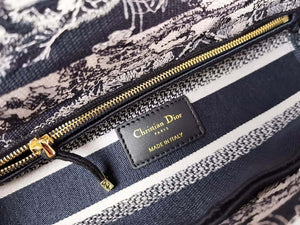 Dior M0565 Medium Lady D-Lite Black and White Toile de Jouy Embroidery M1021 - Default Title - View 9