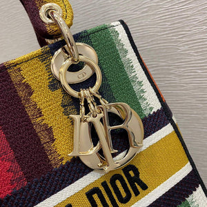 Dior M0565 Medium Lady D-lite Embroidery Bag colourful - Default Title - View 2