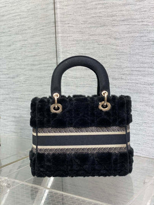 Dior M0565 Medium Lady D-Lite Wool Black M1037 - Default Title - View 5
