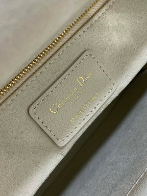 Dior M0565 Medium Lady Dior Bag Beige Grained Cannage Calfskin Gold - Default Title - View 9