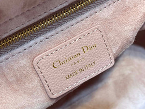 Dior M0565 Medium Lady Dior Bag Pink Grained Cannage Calfskin Gold - Default Title - View 9