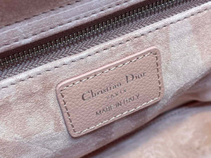 Dior M0565 Medium Lady Dior Bag Pink Grained Cannage Calfskin Silver - Default Title - View 9