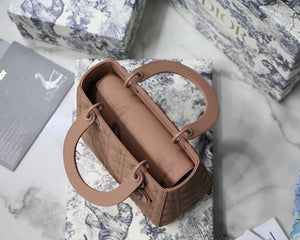 Dior M0565 Medium Lady Dior Cannage Calfskin Bag Tan - Default Title - View 7