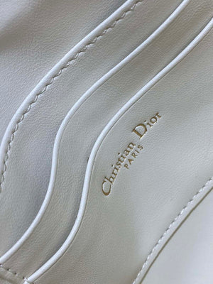 Dior M05909 Saddle Shoulder Pouch White Goatskin - Default Title - View 9