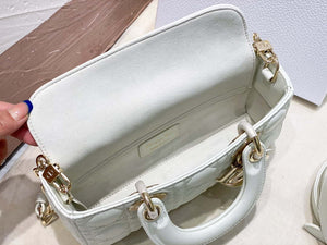Dior M0613 Small Lady D-joy Bag White Cannage Lambskin - Default Title - View 7