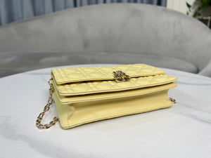 Dior M0997 My Dior Top Handle Bag Yellow Cannage Lambskin - Default Title - View 6