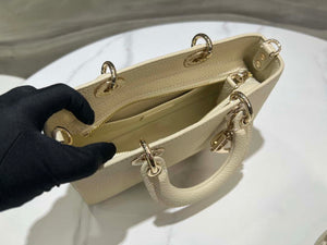 Dior M1151 Small Lady D-Sire My ABCDior Bag Beige Bull Leather - Default Title - View 8