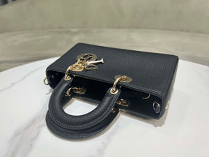 Dior M1151 Small Lady D-Sire My ABCDior Bag Black Bull Leather - Default Title - View 6