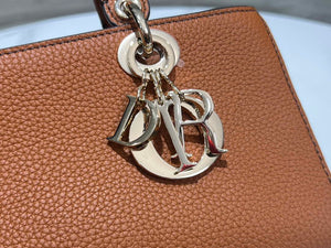 Dior M1151 Small Lady D-Sire My ABCDior Bag Dark Brandy Bull Leather - Default Title - View 4