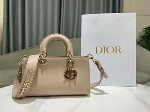 Dior M1151 Small Lady D-Sire My ABCDior Bag Nude Bull Leather - Default Title - View 1