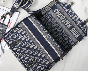 Dior M1241 Small Diorcamp Bag Blue Dior Oblique Embroidery - Default Title - View 8