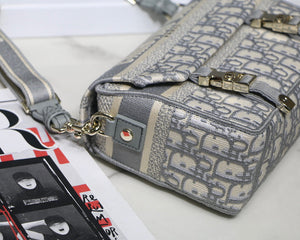 Dior M1241 Small Diorcamp Bag Gray Dior Oblique Embroidery - Default Title - View 5