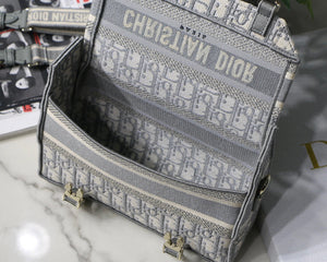 Dior M1241 Small Diorcamp Bag Gray Dior Oblique Embroidery - Default Title - View 8