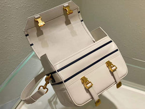 Dior M1243 Small Diorcamp Bag White and Blue Smooth Calfskin - Default Title - View 8