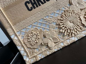 Dior M1265 Small Book Tote Embroidery with 3D Macram¨¦ Effect M9621 - Default Title - View 3