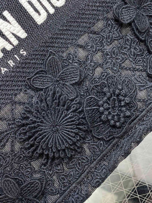 Dior M1265 Small Book Tote Embroidery with 3D Macram¨¦ Effect M9623 - Default Title - View 3