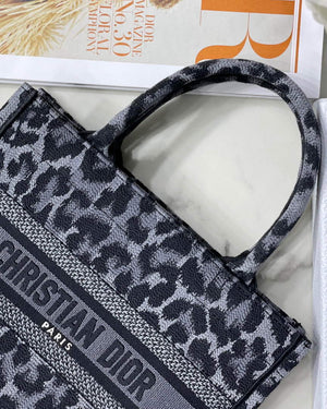 Dior M1265 Small Book Tote Gray Multicolor Mizza Embroidery - Default Title - View 4