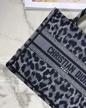 Dior M1265 Small Book Tote Gray Multicolor Mizza Embroidery - Default Title - View 5